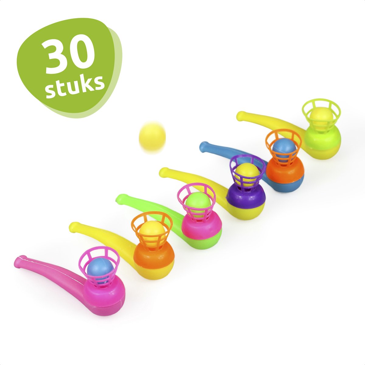 Isas Friends® - Uitdeelcadeaus Blaaspijpje met Balletje - 30 stuks